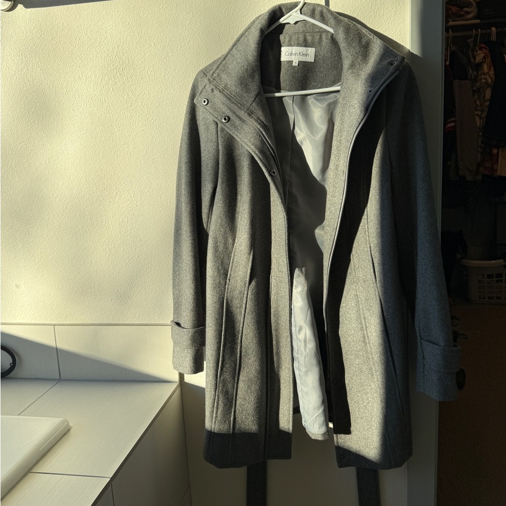 Calvin Klein Women's Charcoal Trench Coat